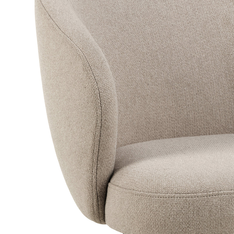 Darlene Dining Chair with Armrest and Swivel Function – Beige – image 7