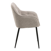 Brooke Dining Chair with Armrest Set of 2 – Beige – image 3