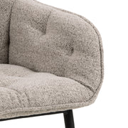 Brooke Dining Chair with Armrest Set of 2 – Beige – image 7