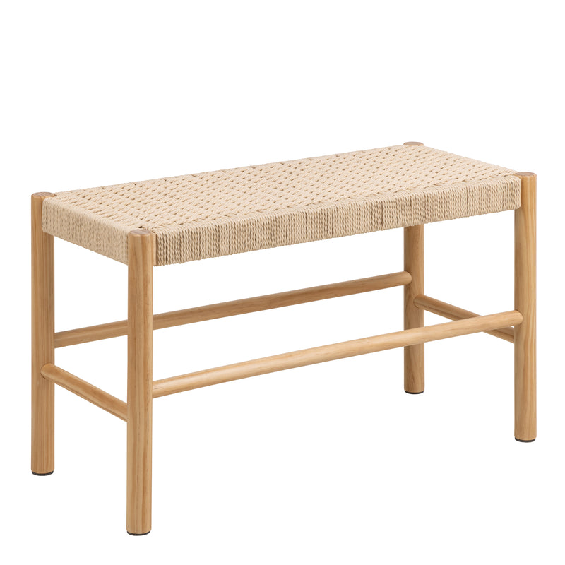 Alvin Weaved Bench in Off White – image 1