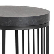 Strington Round Bedside Table 1 Shelf in Matt Black – image 5