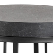 Strington Round Bedside Table 1 Shelf in Matt Black – image 6