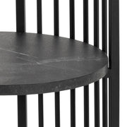 Strington Round Bedside Table 1 Shelf in Matt Black – image 7