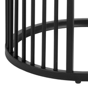 Strington Round Bedside Table 1 Shelf in Matt Black – image 8