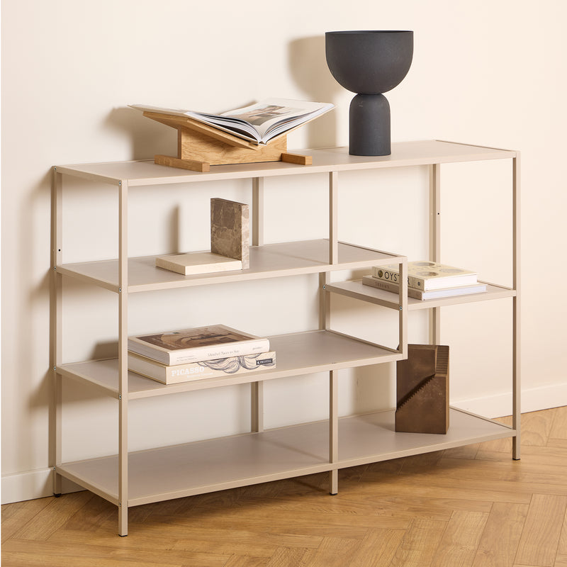 Seaford Bookcase with 4 Shelves in Grey – image 4