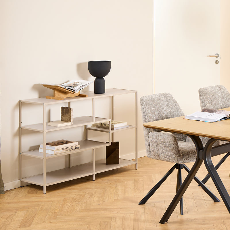 Seaford Bookcase with 4 Shelves in Grey – image 5