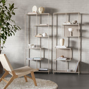 Seaford Bookcase with 5 Shelves in Grey – image 4