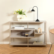 Seaford Wide Grey Steel Bookcase With 4 Grey Melamine Shelves – image 4