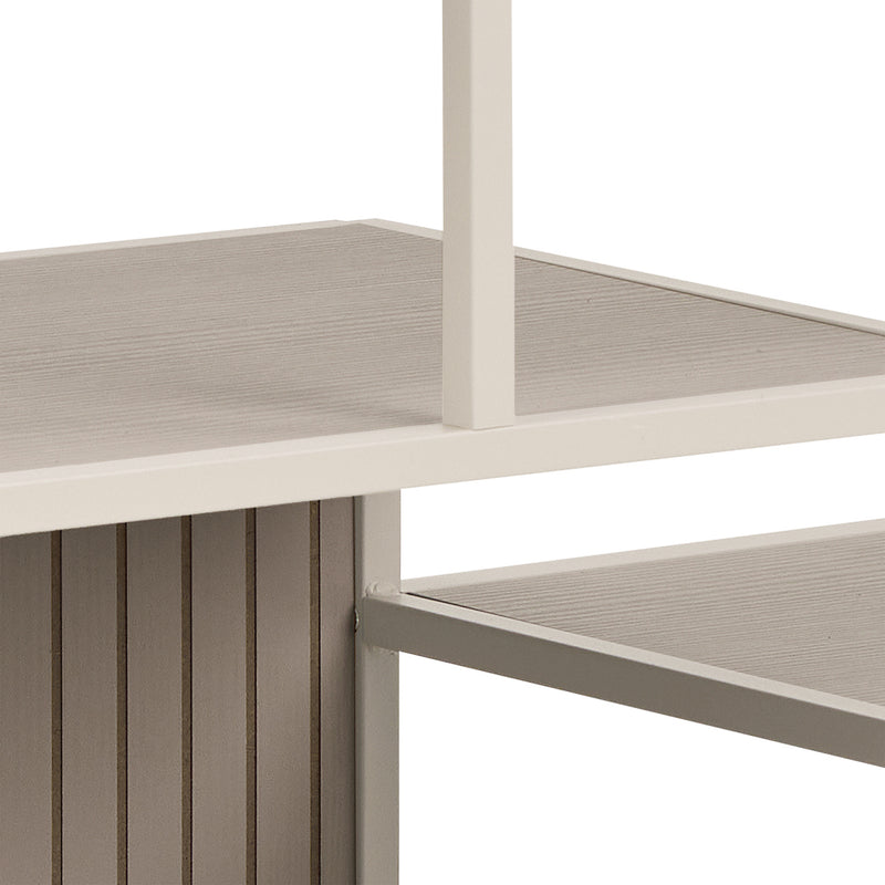 Seaford Wide Grey Steel Bookcase With 4 Grey Melamine Shelves – image 7