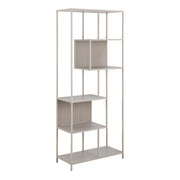 Seaford Tall Grey Metal Bookcase with 5 Shelves – image 1