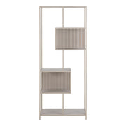 Seaford Tall Grey Metal Bookcase with 5 Shelves – image 2