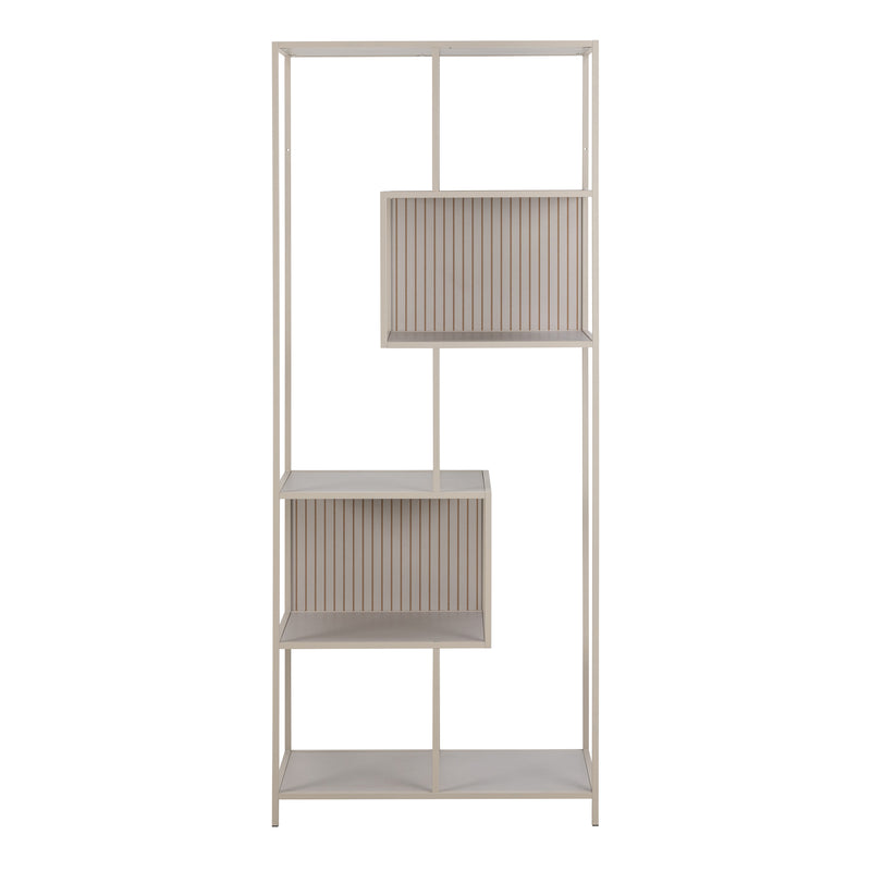 Seaford Tall Grey Metal Bookcase with 5 Shelves – image 2