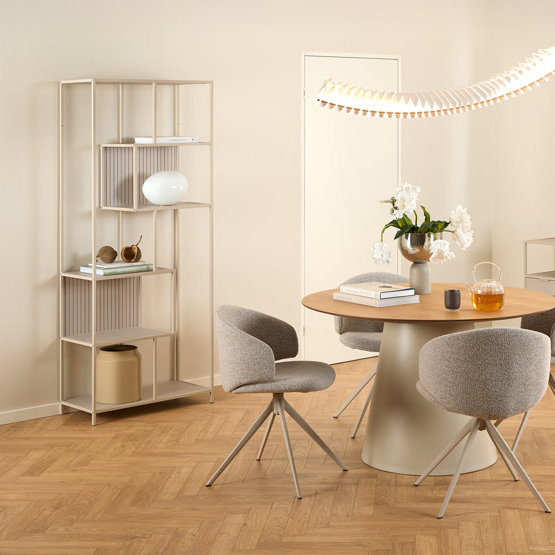 Seaford Tall Grey Metal Bookcase with 5 Shelves – image 5