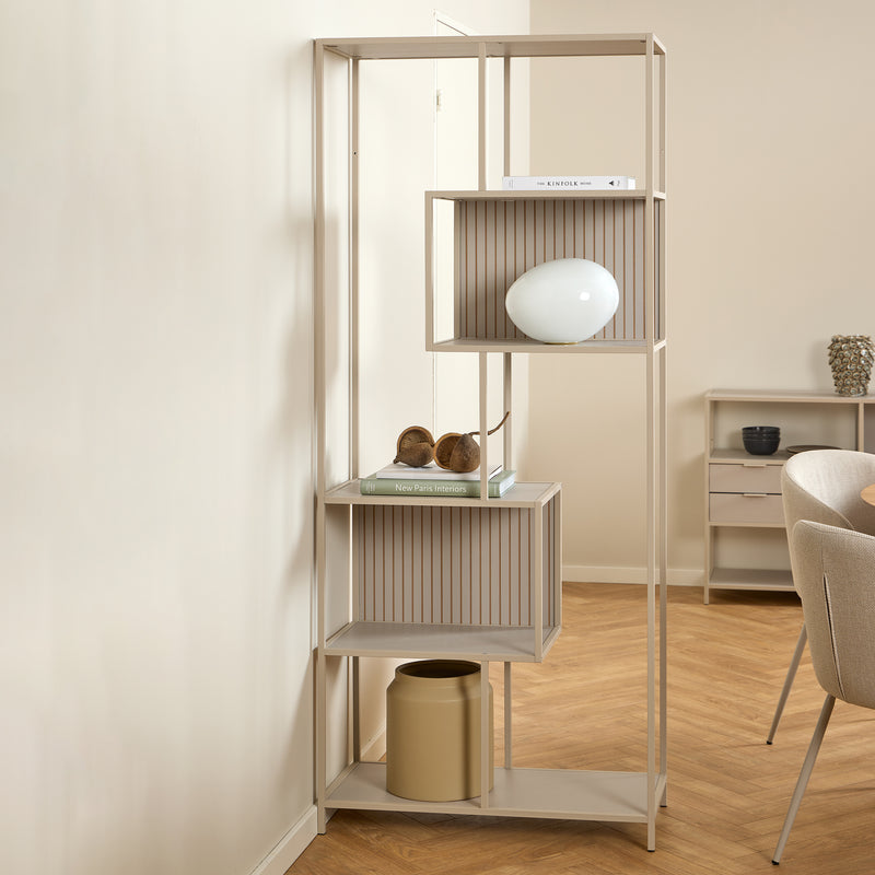 Seaford Tall Grey Metal Bookcase with 5 Shelves – image 6