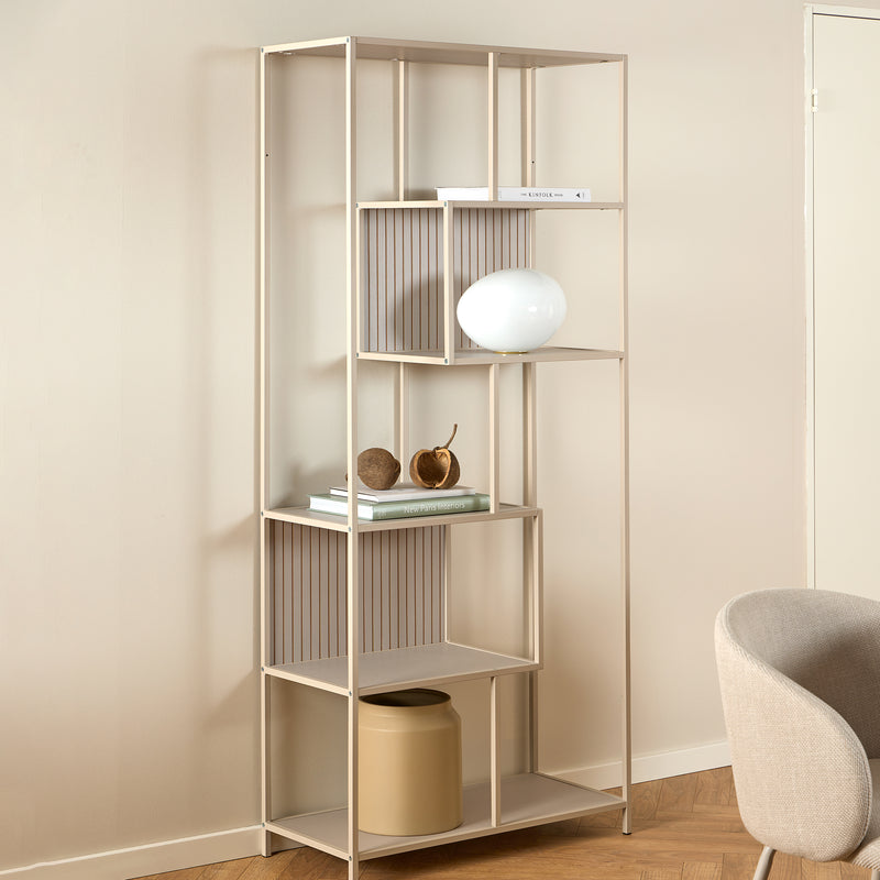Seaford Tall Grey Metal Bookcase with 5 Shelves – image 7