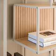 Seaford Bookcase With 5 Shelves in Oak & Grey – image 5