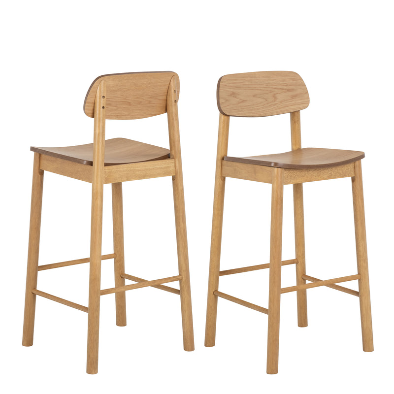 Barlow Bar Table in Matt Oak Included 2 Barlow Bar Stool in Matt Oak – image 5