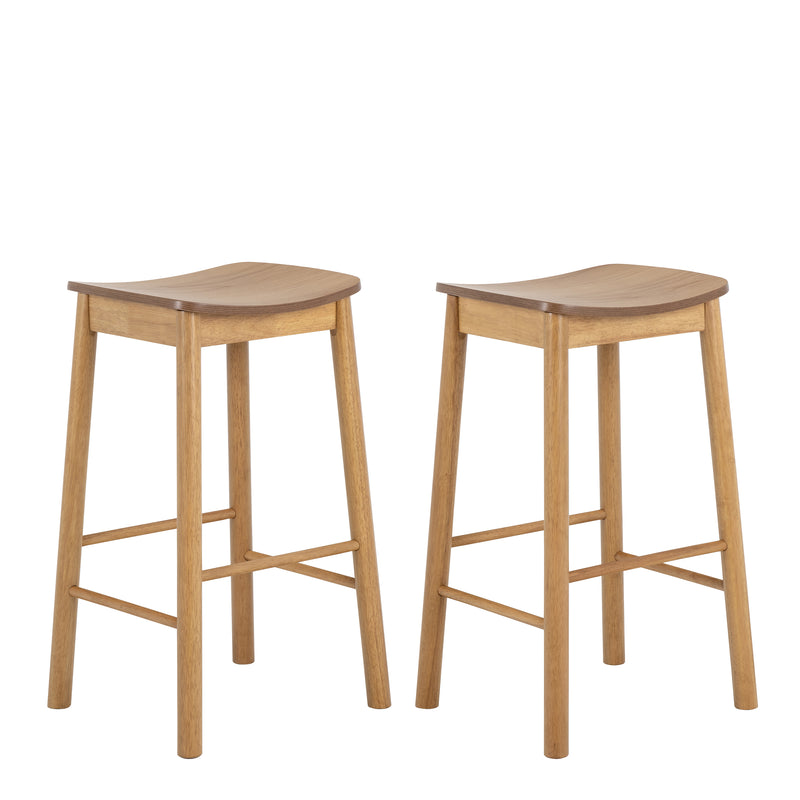 Barlow Bar Table in Matt Oak Included 2 Barlow Bar Stool Without Back in Matt Oak – image 5