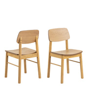 Barlow Rectangular Dining Table in Matt Oak Included 4 Barlow Dining Chair in Matt Oak – image 6