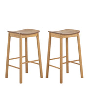 Barlow Bar Stool Without Back in Matt Oak Set of 2 – image 1