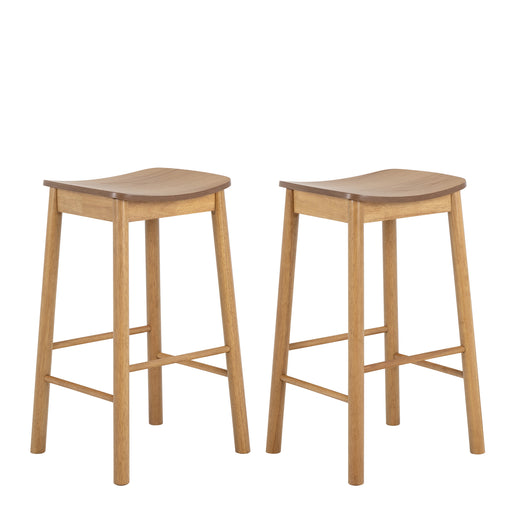 Barlow Bar Stool Without Back in Matt Oak Set of 2 – image 1