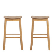 Barlow Bar Stool Without Back in Matt Oak Set of 2 – image 2