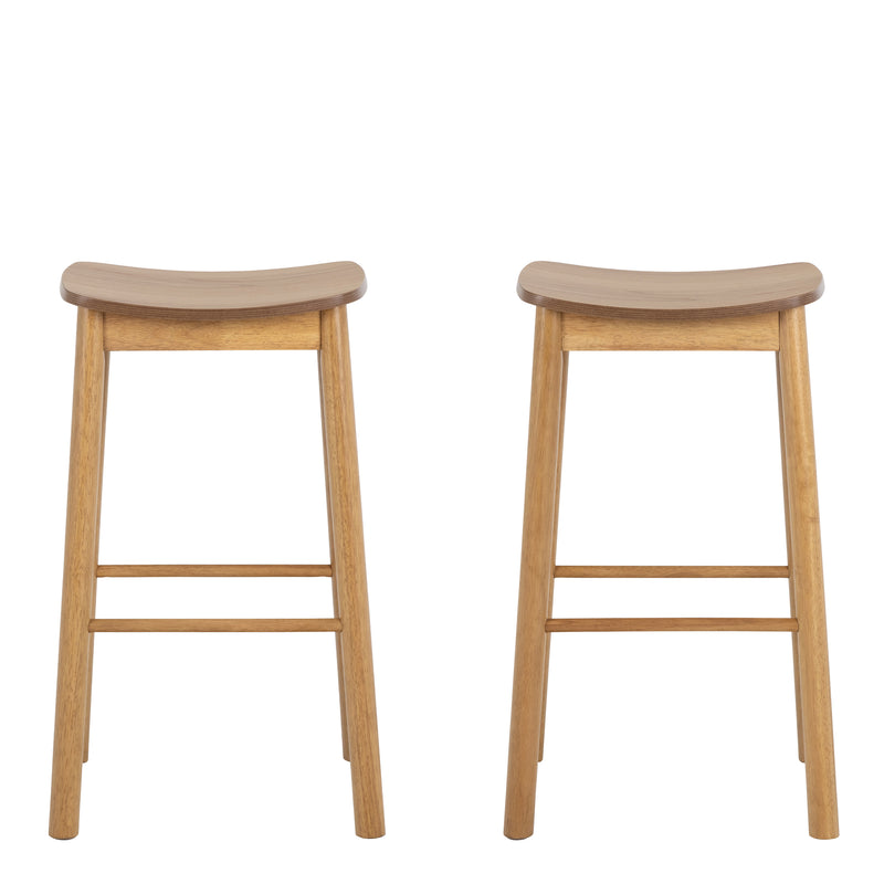 Barlow Bar Stool Without Back in Matt Oak Set of 2 – image 2