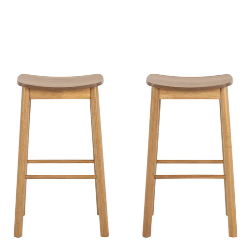 Barlow Bar Stool Without Back in Matt Oak Set of 2 – image 2