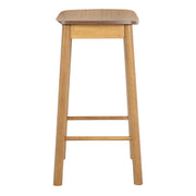 Barlow Bar Stool Without Back in Matt Oak Set of 2 – image 3