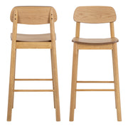 Barlow Bar Stool in Matt Oak Set of 2 – image 2