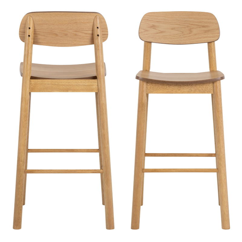 Barlow Bar Stool in Matt Oak Set of 2 – image 2