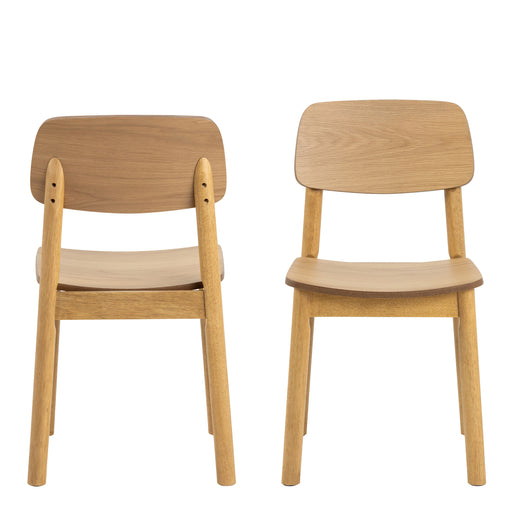 Barlow Dining Chair in Matt Oak Set of 2 – image 2