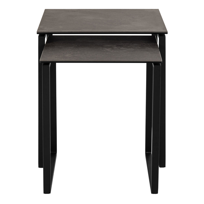 Katrine Square Coffee Table Set in Ceramic Black – image 3