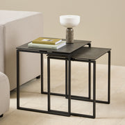 Katrine Square Coffee Table Set in Ceramic Black – image 4
