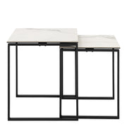 Katrine Square Coffee Table Set in Ceramic White – image 2