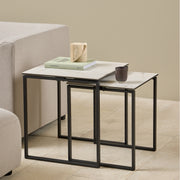 Katrine Square Coffee Table Set in Ceramic White – image 4