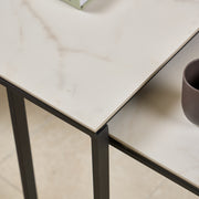 Katrine Square Coffee Table Set in Ceramic White – image 5