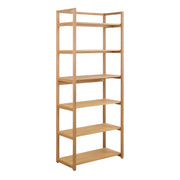 Ludza Rectangular Bookcase With 6 Shelves in Oak – image 1