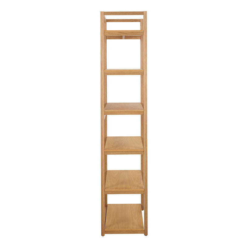 Ludza Rectangular Bookcase With 6 Shelves in Oak – image 3
