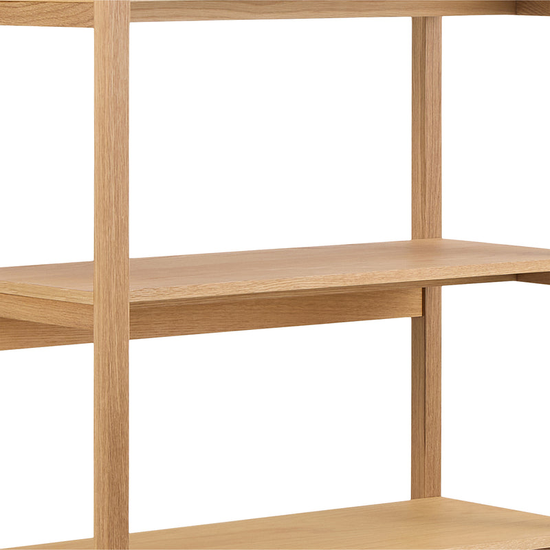 Ludza Rectangular Bookcase With 6 Shelves in Oak – image 7