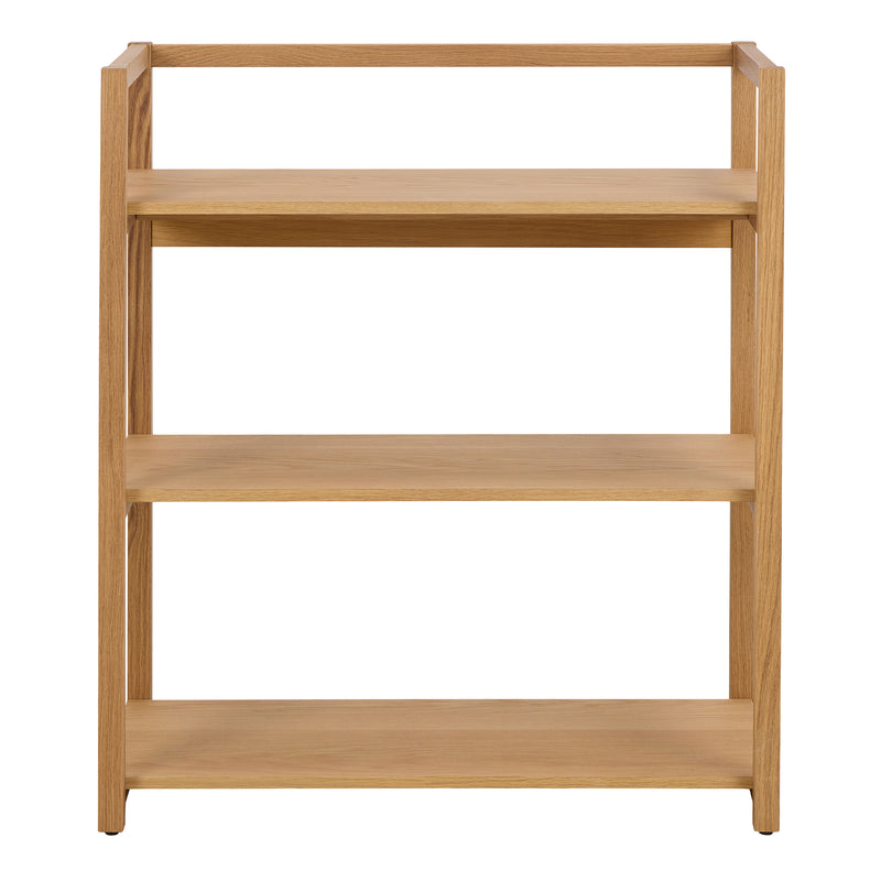Ludza Rectangular Bookcase With 3 Shelves in Oak – image 2