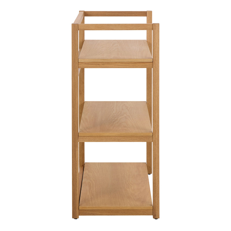 Ludza Rectangular Bookcase With 3 Shelves in Oak – image 3