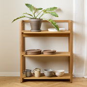Ludza Rectangular Bookcase With 3 Shelves in Oak – image 4