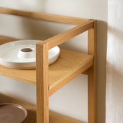 Ludza Rectangular Bookcase With 3 Shelves in Oak – image 5