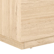 Dice Square and Rectangular Coffee Table Set of 2 in Travertine Rough Paper Effect – image 7