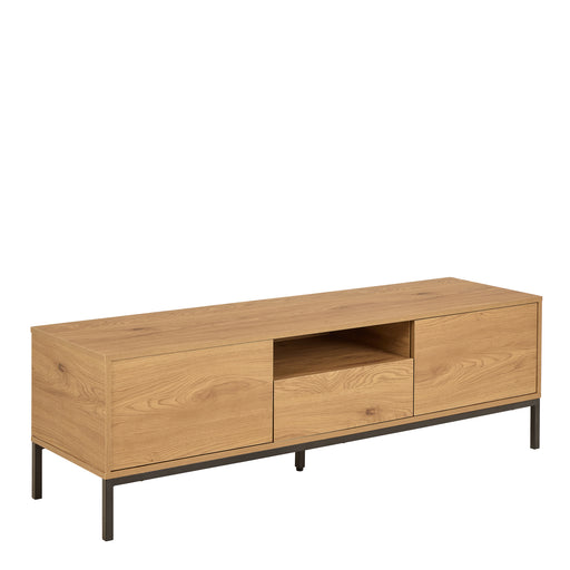 Seaford Tv Unit 2 Doors 1 Drawer in Matt Wild Oak – image 1