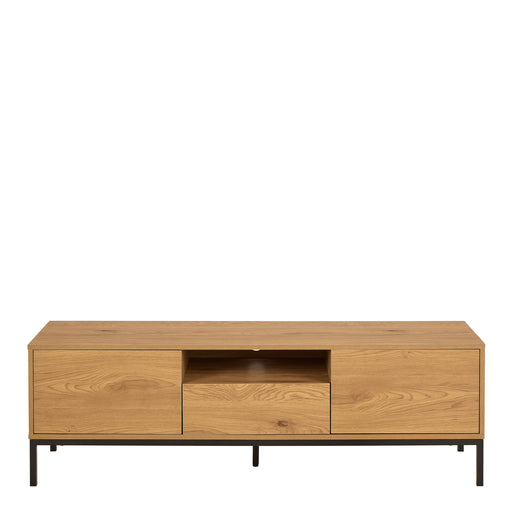 Seaford Tv Unit 2 Doors 1 Drawer in Matt Wild Oak – image 2