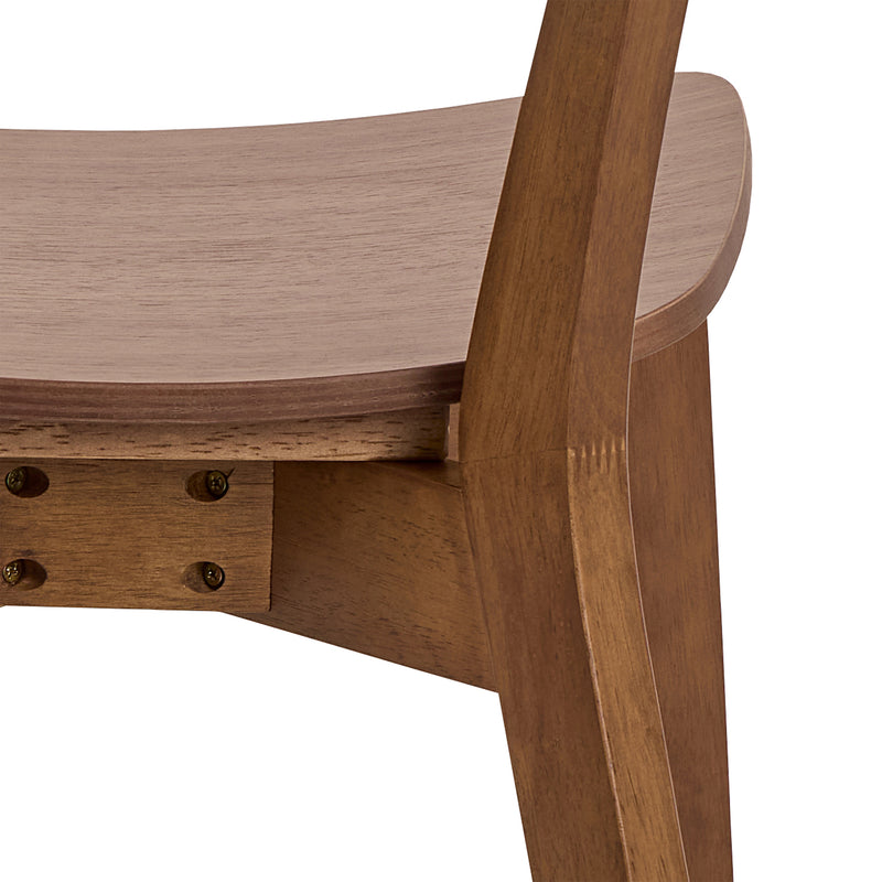 Roxby Round Dining Table in Walnut 105x76cm Included 4 Roxby Dining Chairs in Walnut – image 12