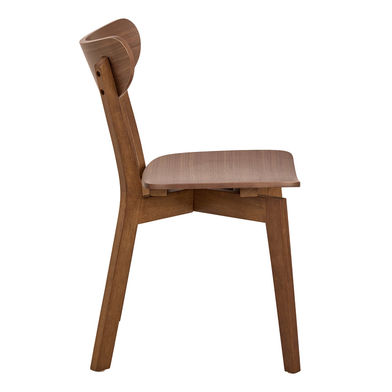 Roxby Round Dining Table in Walnut 105x76cm Included 4 Roxby Dining Chairs in Walnut – image 8