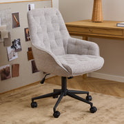 Erik Gas Lift Desk Chair PU – Beige – image 5